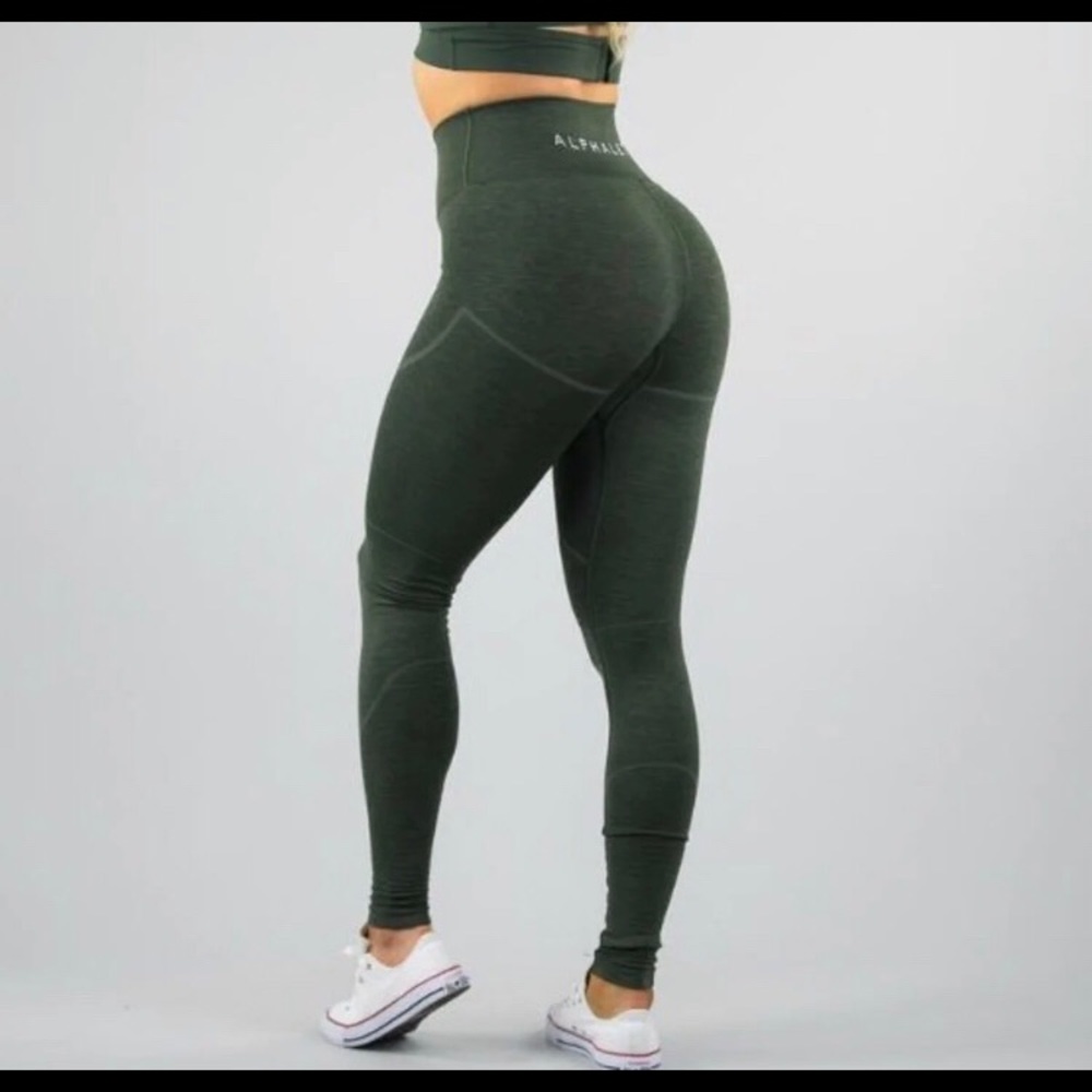 Alphalete Revival Leggings Forest Green NWT